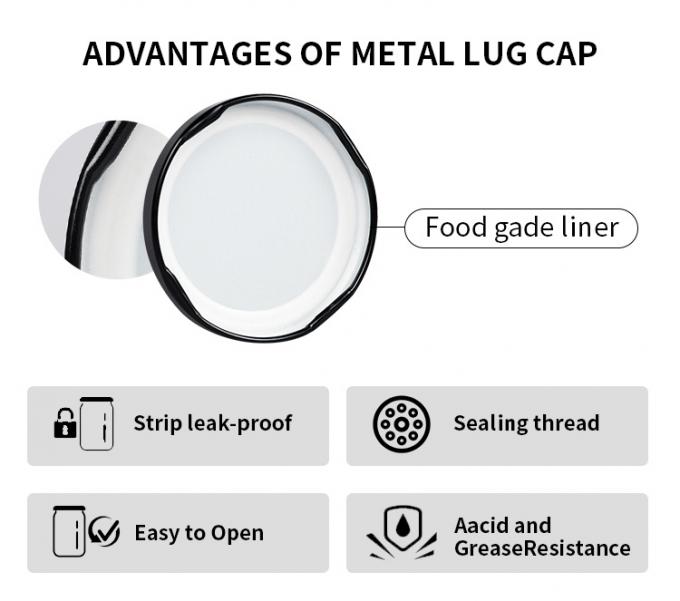 OEM بكميات كبيرة الغطاء المعدني للكأس الزجاجية 20mm 38mm 48mm 63mm 0