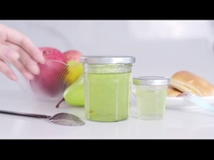 الزجاجية المخبأ الماسون الغذاء الجرارات الزجاجية مربعة العلب 195ml