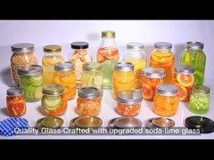 أوعية زجاجية مستديرة واسعة الفم 12 أوقية أوعية ماسون للأسرة