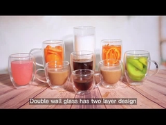 السعر بالجملة الزجاجة الزجاجية مزدوجة الجدار