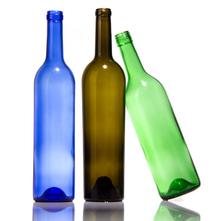 المصنعون الفاخرون 375ml 750ml زجاجة نبيذ أحمر خضراء داكنة زجاجات فارغة مع أغطية