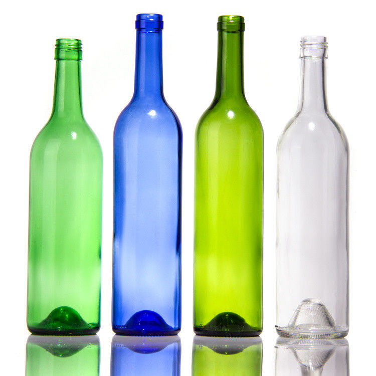 المصنعون الفاخرون 375ml 750ml زجاجة نبيذ أحمر خضراء داكنة زجاجات فارغة مع أغطية