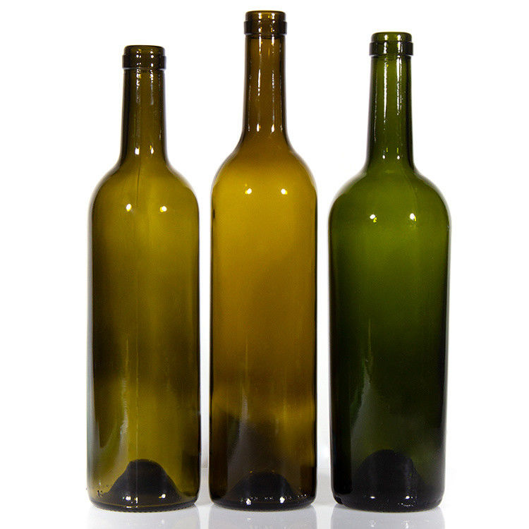 المصنعون الفاخرون 375ml 750ml زجاجة نبيذ أحمر خضراء داكنة زجاجات فارغة مع أغطية