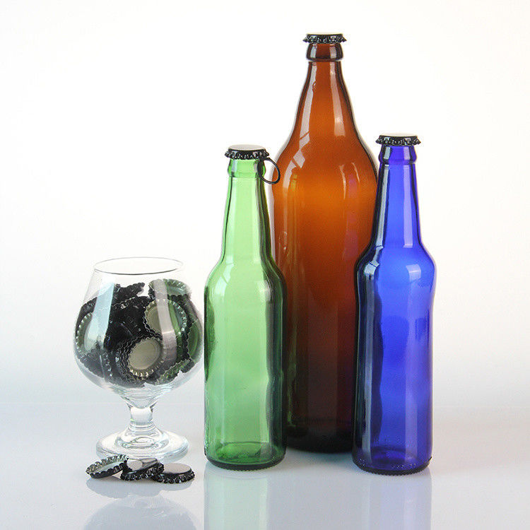 زجاجات الكحول الزجاجات الزجاجية الزرقاء الزجاجية النقي 500ml 750ml للويسكي الشمبانيا البيرة براندي