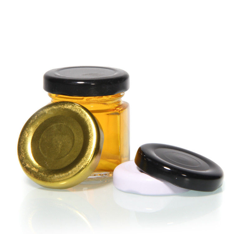 حزمة الغذاء 20mm 38mm 48mm 63mm تصميم مخصص إيقاف الغطاء المعدني للكأس الزجاجية