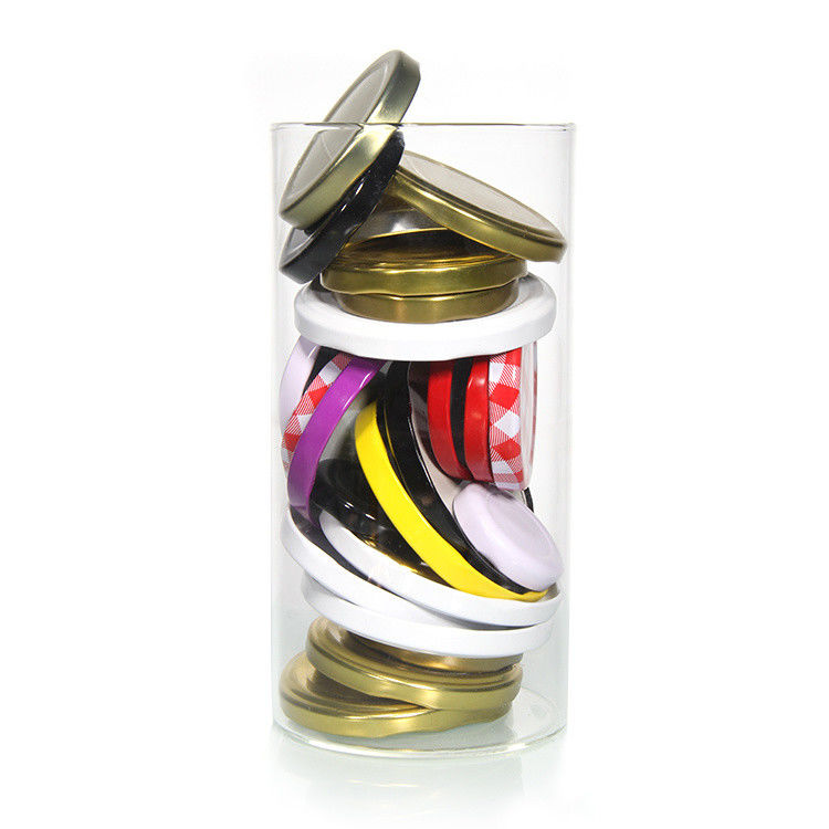 حزمة الغذاء 20mm 38mm 48mm 63mm تصميم مخصص إيقاف الغطاء المعدني للكأس الزجاجية