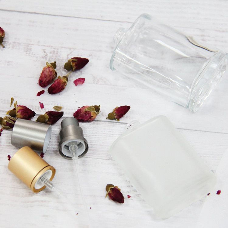 زجاجة عطر مربعة مخصصة 30 مل 50 مل 100 مل زجاجات عطر ملونة واضحة
