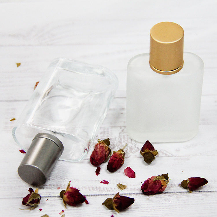 زجاجة عطر مربعة مخصصة 30 مل 50 مل 100 مل زجاجات عطر ملونة واضحة