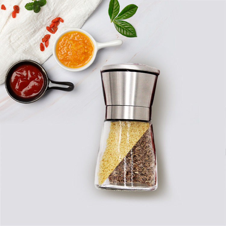 الجودة العالية 2 أوقية 4 أوقية الموابل الفلفل المزلق 4 أوقية التوابل الجرة الزجاجية مع غطاء معدني