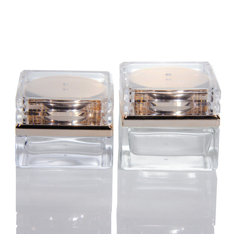 زجاجة زجاجية مجمدة فارغة مع غطاء الذهب الزهري 5ml-50ml حاويات مستحضرات تجميلية رفاهية للشعر