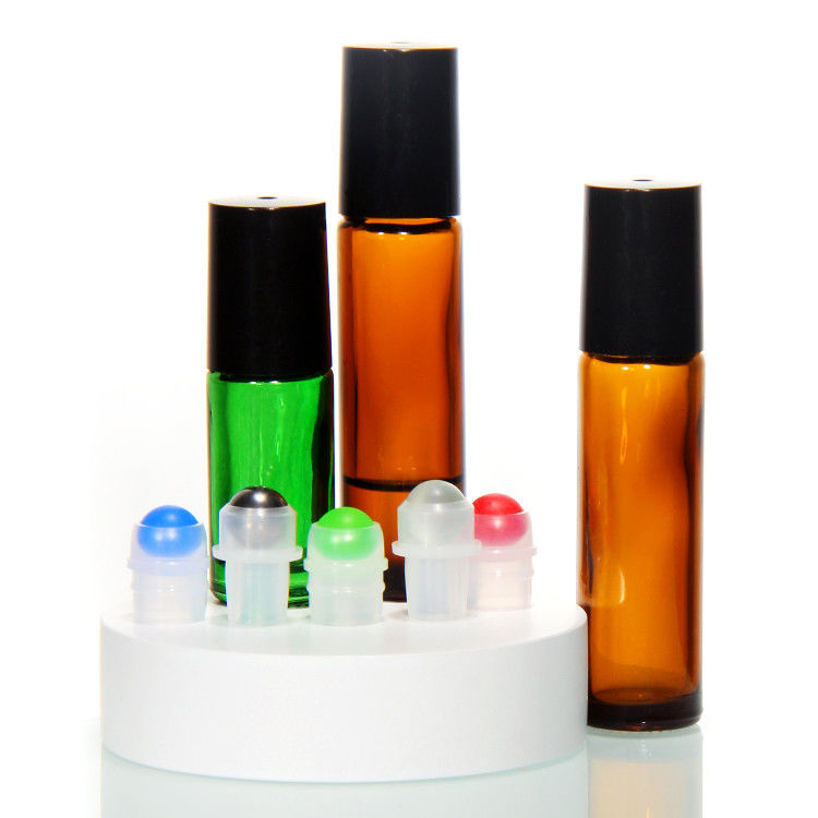 طقم عطر زجاجي من 5 مل 10 مل 15 مل على زجاجة مع كرة رولي من الفولاذ المقاوم للصدأ