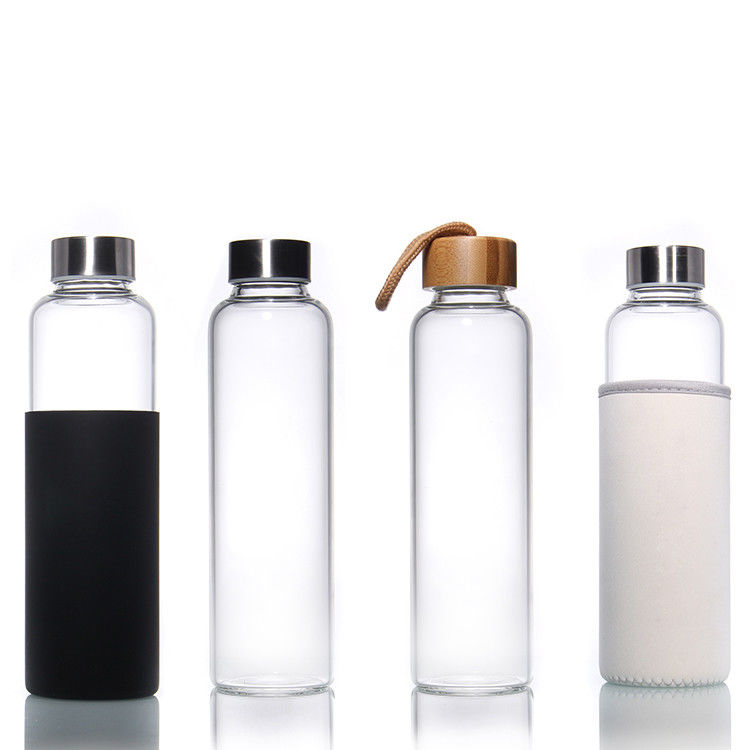 زجاجة زجاجية مصنعة 420ml 600ml زجاج بوروسيليكات زجاجة شرب الرياضة المائية