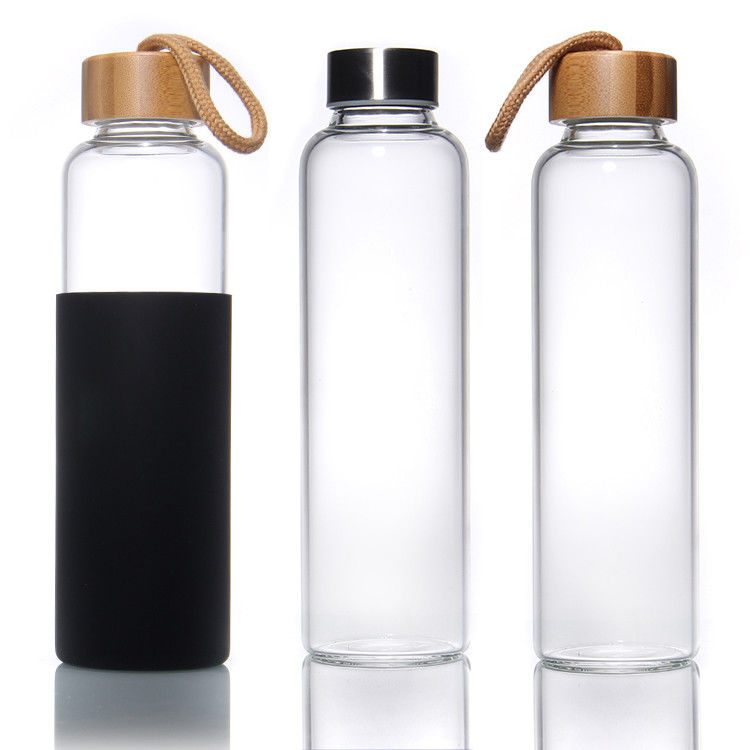 زجاجة زجاجية مصنعة 420ml 600ml زجاج بوروسيليكات زجاجة شرب الرياضة المائية